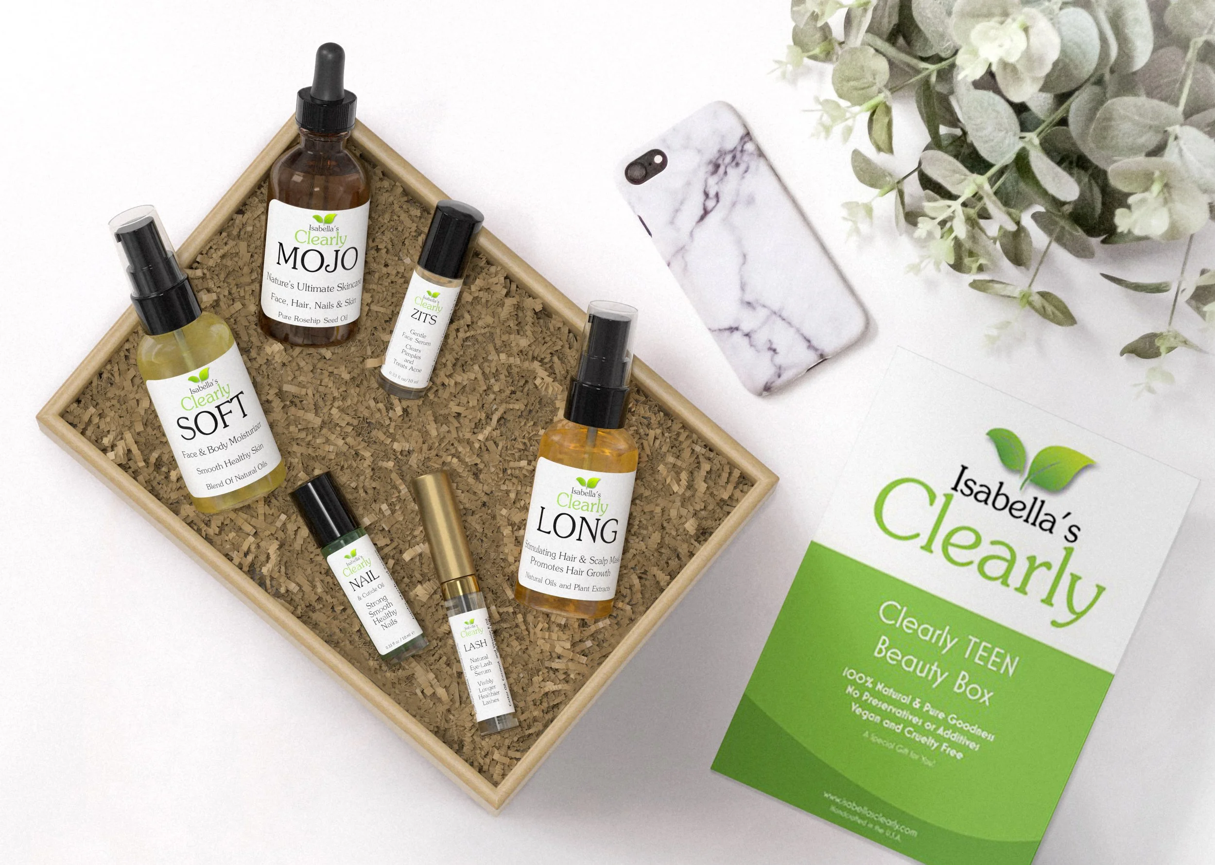 Clearly TEEN Beauty Box for Teens | Natural Skincare Gift Set for
